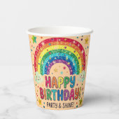 Gobelets En Papier Magical Rainbow birthday party Paper (Verso)