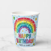Gobelets En Papier Magical Rainbow birthday party Paper (Recto)