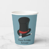 Gobelets En Papier Magiciens Casquette Magie Show Anniversaire (Verso)