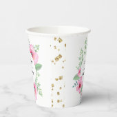 Gobelets En Papier Magique Élégante Coupes en papier Mariage floral b (Gauche)