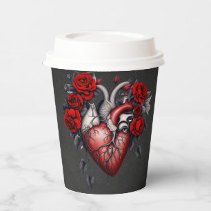 Gobelets En Papier Magnifique coeur victorien gothique