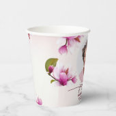 Gobelets En Papier Magnolia Pink Floral Memorial (Droite)