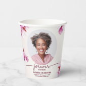 Gobelets En Papier Magnolia Pink Floral Memorial (Recto)