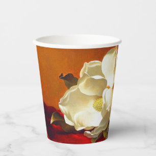 Gobelets En Papier Magnolia sur Red Velvet Martin Johnson Heade