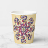 Gobelets En Papier Mah Jongg Dragon Année Coupes de papier (Gauche)