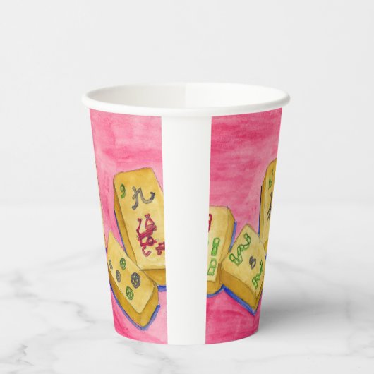 Gobelets En Papier Mahjong (Gauche)