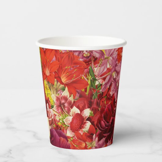 Gobelets En Papier Mahjong Party Theme Cups, mahjong florals (Verso)