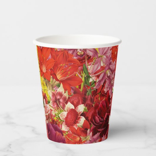 Gobelets En Papier Mahjong Party Theme Cups, mahjong florals (Recto)
