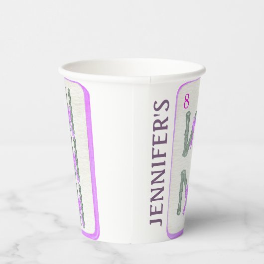 Gobelets En Papier Mahjong Party Theme Cups, mahjong tiles (Droite)
