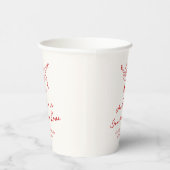 Gobelets En Papier Main Whimsical tiré Bachelorette rouge (Droite)