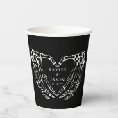 Gobelets En Papier Mains de squelette chute douche de couple jusqu'à  (Recto)