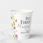 Gobelets En Papier Mais les premiers mimosas | Fête des mariées Boho  (Recto)