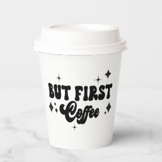 Gobelets En Papier Mais Premier Café Black White Retro Stars