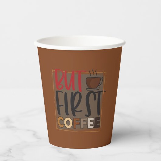 Gobelets En Papier Mais Premier Citation De Café (Recto)