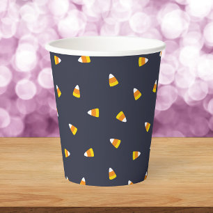 Gobelets En Papier Maïs sucré Halloween bleu foncé