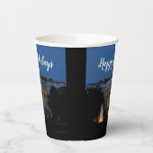 Gobelets En Papier Maison Blanche de Noël à la nuit à Washington DC (Gauche)