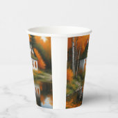 Gobelets En Papier maison d'automne (Droite)
