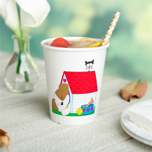 Gobelets En Papier Maison de chien pour chiot endormi Animal de compa