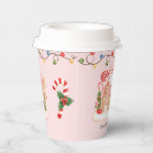 Gobelets En Papier Maison de pain d'épices de Noël (Droite)