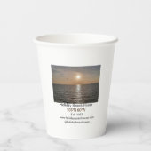 Gobelets En Papier Maison de plage de vacances longitude latitude est (Verso)