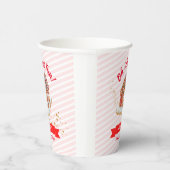 Gobelets En Papier Maison en pain d'épices rose Noël Anniversaire (Droite)