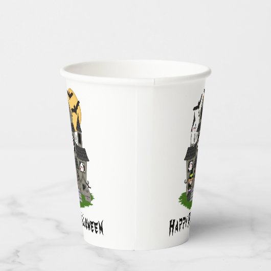 Gobelets En Papier Maison hantée et petite sorcière (Droite)