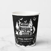 Gobelets En Papier Maison hantée Famille Halloween (Verso)