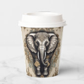 Gobelets En Papier Majestic Elephant Mandala (Verso)
