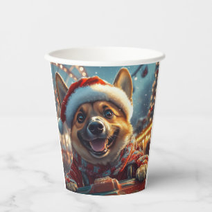Gobelets En Papier Malinois Belge Montagnes Russes Noël