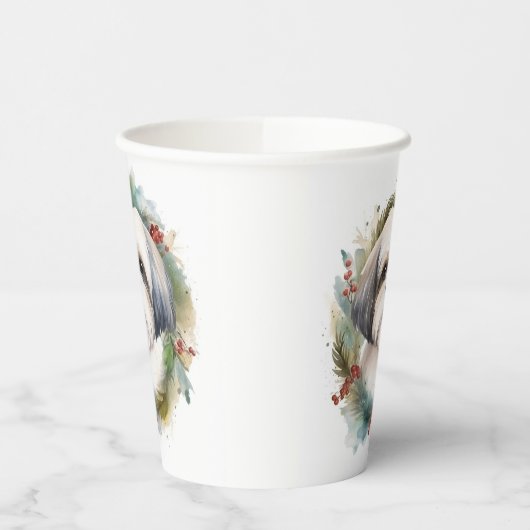 Gobelets En Papier Malti Tzu Christmas Wreath Festive Pup (Gauche)