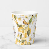 Gobelets En Papier Mama to Bee Flowers and Bees Baby shower de miel (Droite)