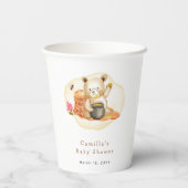 Gobelets En Papier Mama To Bee Teddy Bear Honeycomb Baby shower (Verso)