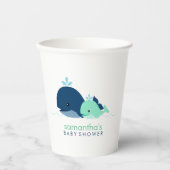 Gobelets En Papier Maman et Green Baby Whales Paper Cup (Recto)