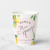 Gobelets En Papier Mamas au citron rose principal presser les serviet (Verso)