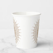 Gobelets En Papier Mandala Bohemian White Boho (Gauche)
