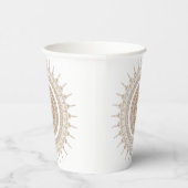Gobelets En Papier Mandala Bohemian White Boho (Droite)