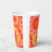 Gobelets En Papier Mandala superposé orange rose jaune (Droite)