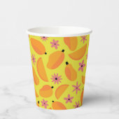 Gobelets En Papier Mange mangue fruits et fleurs motif (Gauche)