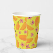 Gobelets En Papier Mange mangue fruits et fleurs motif (Droite)