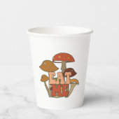 Gobelets En Papier "Mange-moi" - Conception Whimsical Mushroom (Verso)