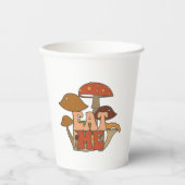 Gobelets En Papier "Mange-moi" - Conception Whimsical Mushroom (Recto)