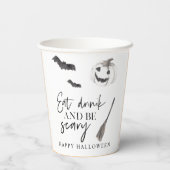 Gobelets En Papier Mangez Boire Et Faites Peur | Bonne Halloween (Verso)