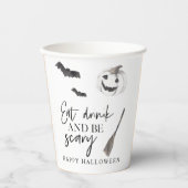 Gobelets En Papier Mangez Boire Et Faites Peur | Bonne Halloween (Recto)
