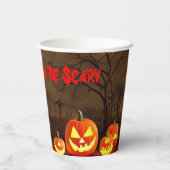 Gobelets En Papier Mangez, buvez et soyez effrayant Halloween cimetiè (Verso)