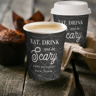 Gobelets En Papier Mangez, buvez et soyez effrayant Halloween Party