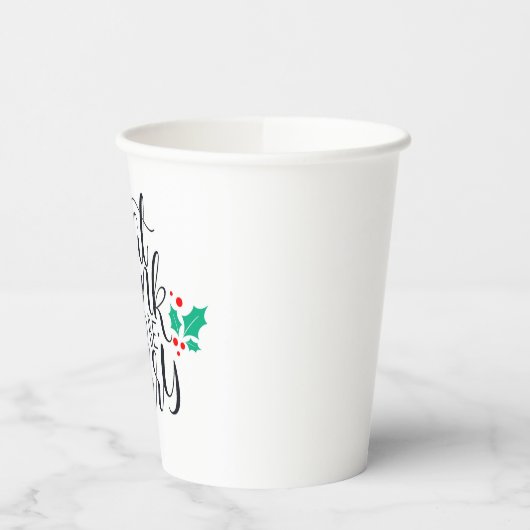 Gobelets En Papier Mangez un verre et soyez joyeux Design (Gauche)