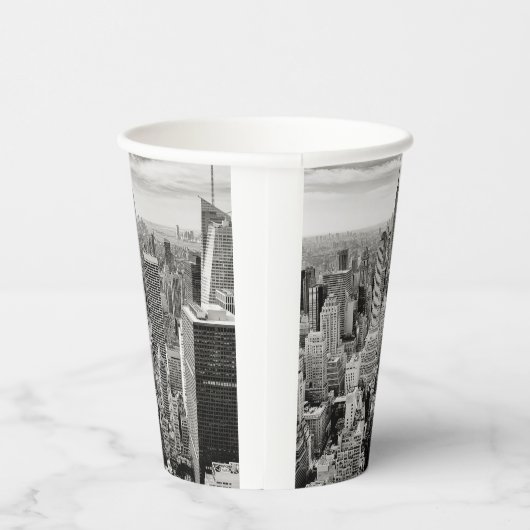 Gobelets En Papier Manhattan, New York (panorama noir et blanc)  (Droite)