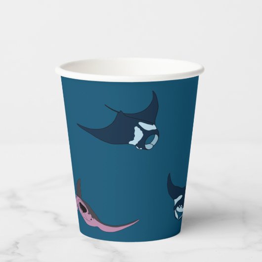 Gobelets En Papier Manta Rays (Recto)