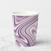 Gobelets En Papier Marbre Abstrait pourpre liquide (Gauche)