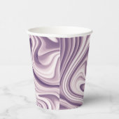 Gobelets En Papier Marbre Abstrait pourpre liquide (Droite)